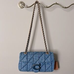 Coach Quilted Tabby 20 Denim Handbag